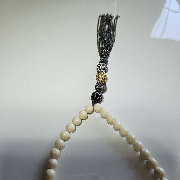 **Final Sale** Stella & Dot Revival Tassel Necklace Multi Tone Glass Vntg 36" - Picture 12 of 14